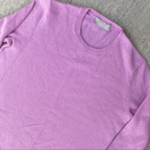 everlane 100% cashmere sweater pullover pinkpurple